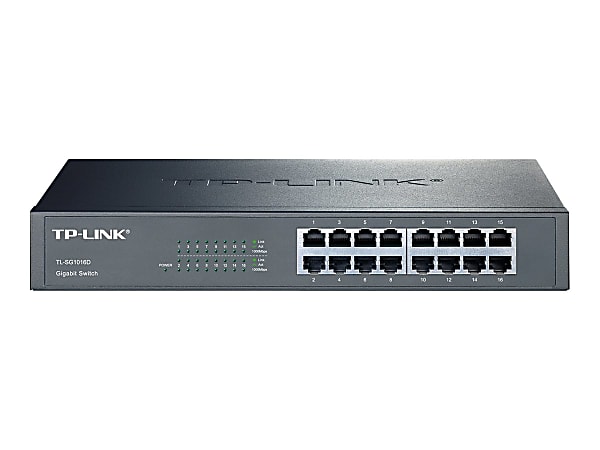 TP-Link® 16-Port Gigabit Ethernet Rackmount Switch, TL-SG1016D
