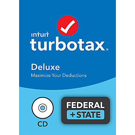 TurboTax® Deluxe 2021 Federal + E-File & State, For PC/Mac, Disc Or Download