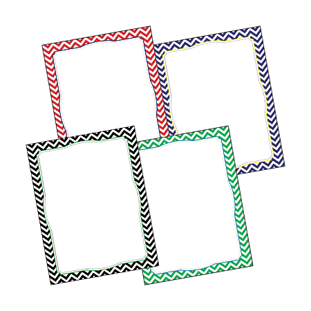 Barker Creek® Chevron Border Chart Set, 17" x 22", Nautical, Pack Of 4