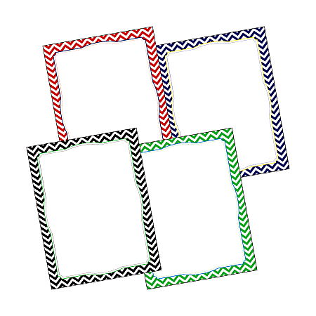 Barker Creek® Chevron Border Chart Set, 17" x 22", Nautical, Pack Of 4