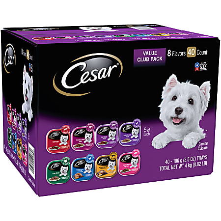 Cesar Canine Cuisine Wet Dog Food, 3.5 Oz, Pack Of 40 Cans