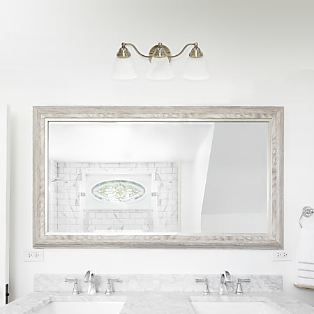 Curved bathroom vanity light outlet