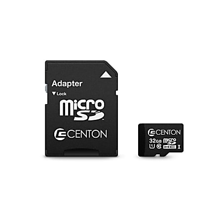 Centon microSDHC UHS Class 1/Class 10 Flash Memory Card, 32GB, S1-MSDHU1-32G