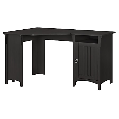 Bush Business Furniture Salinas 55"W Corner Desk With Storage, Vintage Black, Standard Delivery