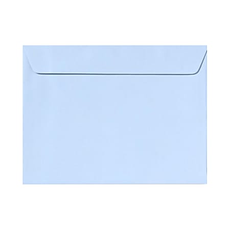 LUX Booklet 9" x 12" Envelopes, Gummed Seal, Baby Blue, Pack Of 500
