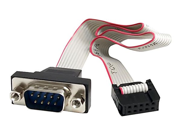 StarTech.com 16in 9 Pin Serial Male to 10 Pin Motherboard Header Panel Mount Cable - motherboard to RS232 (PNL9M16) - PNL9M16
