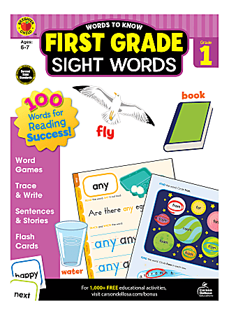 Brighter Child Words To Know Workbook, Sight Words, Grade 1