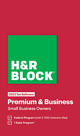 H&R Block® Premium & Business 2022 Tax Software, Windows®, Download