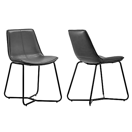 Glamour Home Amery Dining Chairs, Gray, Set Of 2 Chairs