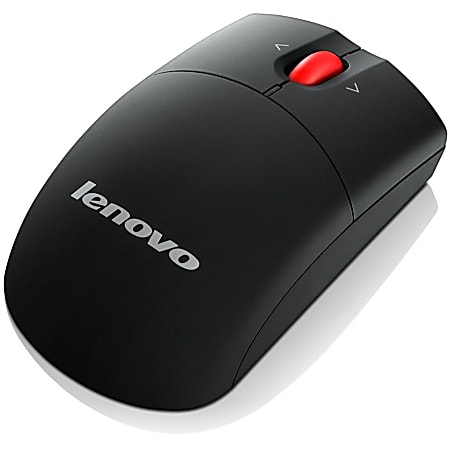 Lenovo Wireless Laser Mouse, 3 Button, Black, OA36188