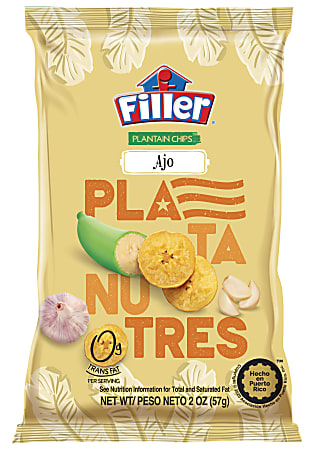 Filler Plantain Chips, Garlic, 2 Oz, Total Qty 1