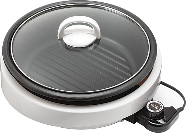 Aroma ASP-137 3-Quart 3-in-1 Grillet, White