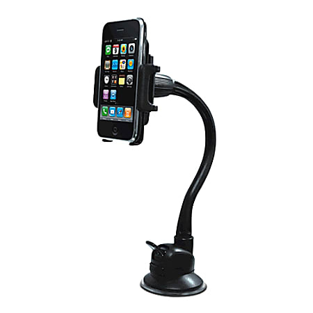 Macally mGRIP Automobile Suction Cup Holder Mount, 3-1/4”H x 4-13/16”W x 8-5/16”D, Black