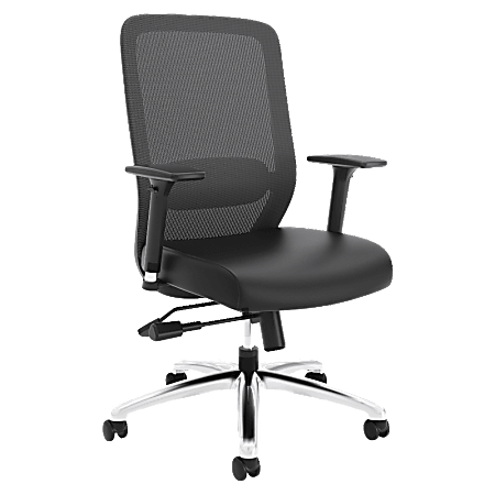 HON® Exposure Mesh/Bonded Leather High-Back Task Chair, Black