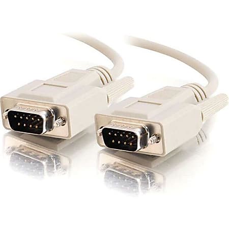 C2G - Serial cable - DB-9 (M) to DB-9 (M) - 1 ft - molded - beige