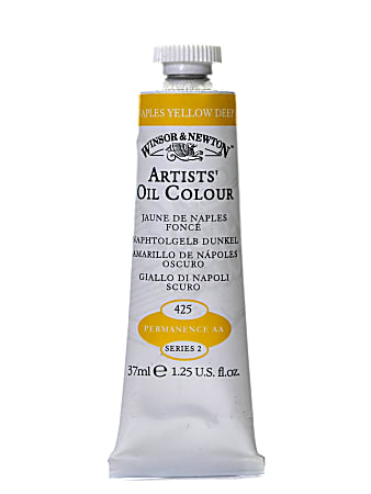 Winsor & Newton Artists' Oil Colors, 37 mL, Naples Yellow Deep, 425, Pack Of 2