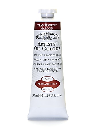 Winsor & Newton Artists' Oil Colors, 37 mL, Transparent Maroon, 657, Pack Of 2