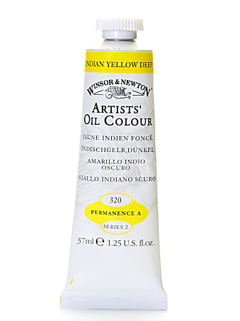 Winsor & Newton Artists' Oil Colors, 37 mL, Indian Yellow Deep, 320, Pack Of 2