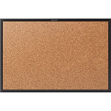 Quartet® Classic Cork Bulletin Board, 48" x 72", Aluminum Frame With Black Finish