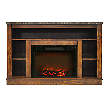 Cambridge® Electric Fireplace With Charred Log Insert And