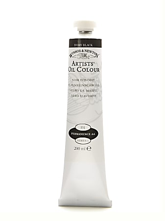 Winsor & Newton Artists' Oil Colors, 200 mL, Ivory Black, 331