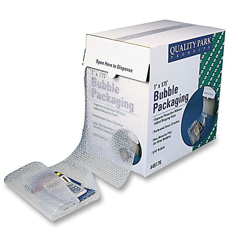 Quality Park Bubble Packaging - 12" Width x 175 ft Length - Perforated - Clear