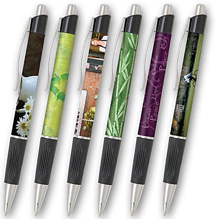 Full-Color Digitally Printed Pen With Chrome And Grip