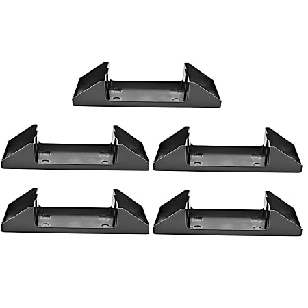 Alpine Napkin Dispenser Caddies, 2-11/16"H x 14-3/16"W x 6"D, Black, Pack Of 5 Caddies