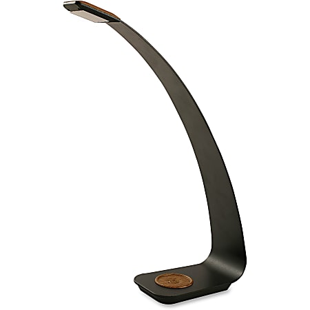 Lorell® LED Curved Column Task Light, Dimmable, Black