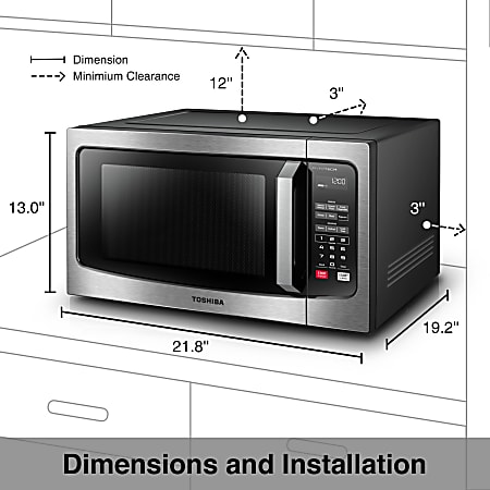 Toshiba 1.2 sales cubic foot microwave