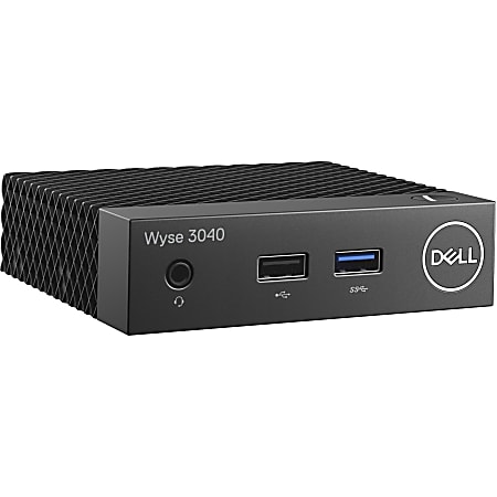 Dell 3000 3040 Thin ClientIntel Quad-core (4 Core) 1.44 GHz - 2 GB RAM - 16 GB Flash - Gigabit Ethernet - Wyse Thin OS 9.1 - DisplayPort - Network (RJ-45) - 4 Total USB Port(s) - 3 USB 2.0 Port(s) - 24 W