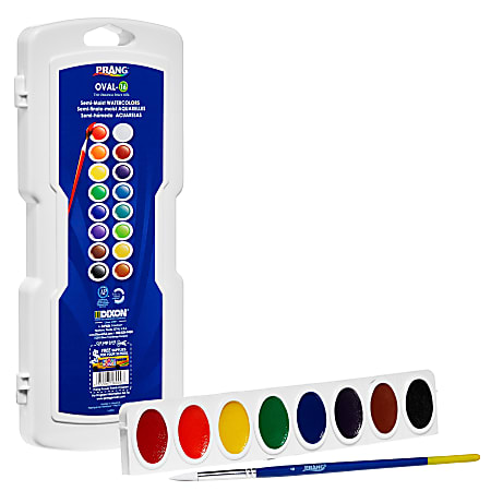 Prang® Watercolor Oval Set Without Brush, Assorted, Set Of 16 Colors