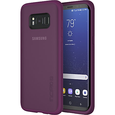 Incipio Octane Shock-Absorbing Co-Molded Case for Samsung Galaxy S8 - For Smartphone - Textured - Plum - Frosted - Shock Absorbing, Drop Resistant, Scratch Resistant - 72" Drop Height
