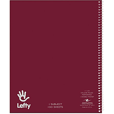 Left-Handed College-Ruled Metallic Cover Notebook