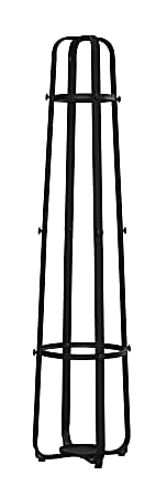 Monarch Specialties 3-Tier Metal Coat Rack, 72"H x 18"W x 18"D, Black