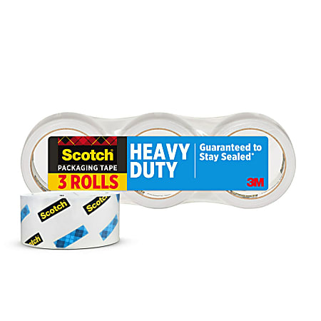 Scotch Heavy Duty Shipping Packing Tape With Dispenser 3 Core 1 78 x 38.2  Yd. Clear - Office Depot