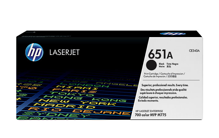 HP 651A Black Toner Cartridge, CE340A