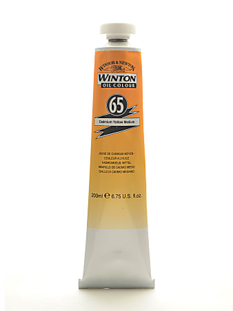 Winsor & Newton Winton Oil Colors, 200 mL, Cadmium Yellow Medium, 65
