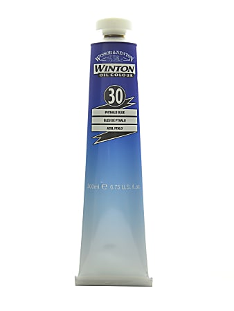 Winsor & Newton Winton Oil Colors, 200 mL, Phthalo Blue, 30