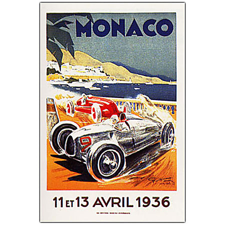 Trademark Global Monaco 13 Avril 1936 Gallery-Wrapped Canvas Print By Anonymous, 18"H x 24"W
