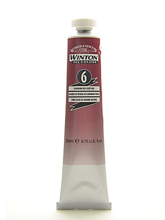 Winsor & Newton Winton Oil Colors, 200 mL, Cadmium Red Deep Hue, 6
