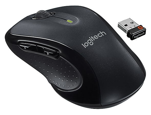 Logitech M510 Wireless Mouse 2.4 USB Unifying Receiver 1000 DPI Laser Grade Tracking 7 Buttons Black - Office Depot