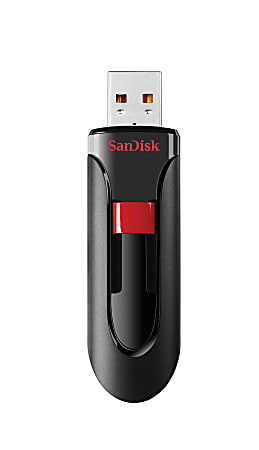 SanDisk Cruzer Glide™ USB 2.0 Flash Drive, 128GB, Black