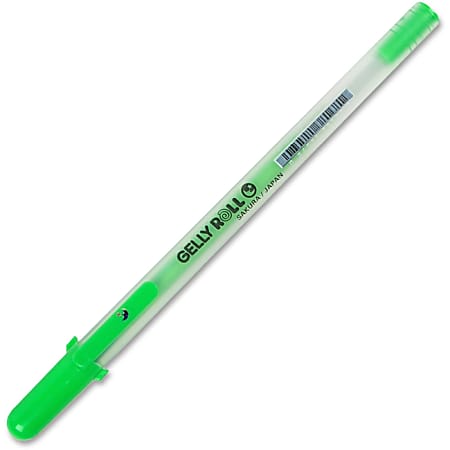 Sakura of America GellyRoll Moonlight Gel Ink Pens - 1 mm Point Size - Fluorescent Green Water Based Ink - 1 Each