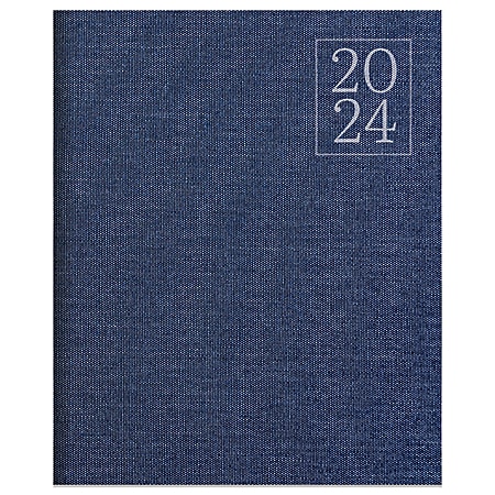 2024 TF Publishing Arts and Design Large Monthly Planner, 11” x 9”, Denim, January To December
