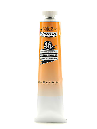Winsor & Newton Winton Oil Colors, 200 mL, Cadmium Yellow Deep Hue, 46