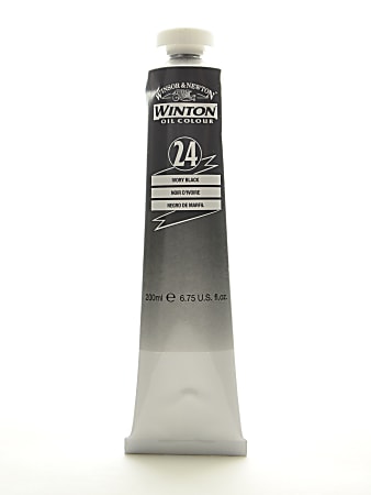 Winsor & Newton Winton Oil Colors, 200 mL, Ivory Black, 24