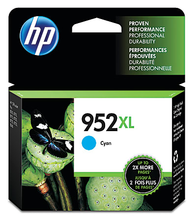 HP 952XL High-Yield Cyan Ink Cartridge, L0S61AN