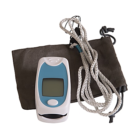 HealthSmart® Fingertip Pulse Oximeter, Blue/White