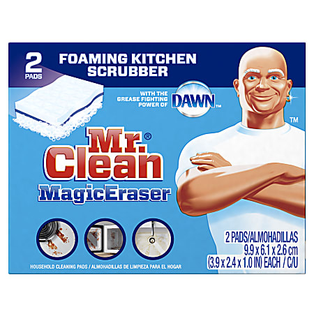 Mr. Clean® Magic Erasers Kitchen Scrubbers With Dawn®, Pack Of 2